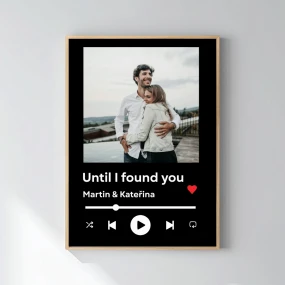 Personalizovaný magický fotoobraz v rámu - 50x70 - hudební přehrávač