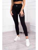 Žebrované legíny model 20686777 černé - Kesi