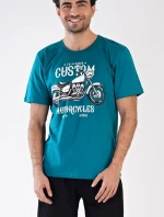 Pánske pyžamové šortky Motocykel