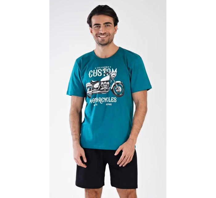 Pánske pyžamové šortky Motocykel