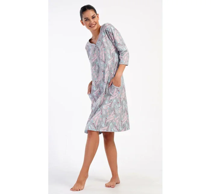 Dámske domáce šaty s trojštvrťovými rukávmi Kika