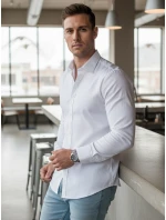 Pánská hladká bílá košile FIT Dstreet model 21972066 - FashionStreet