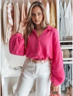 Dámská mušelínová košile oversize fuchsiová Dstreet model 21989190 - FashionStreet