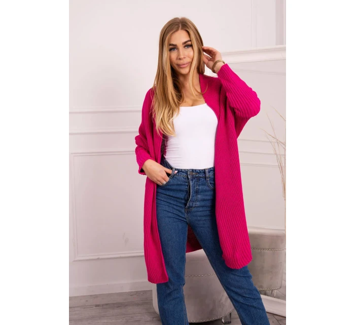 Sveter s netopierími rukávmi fuchsiový