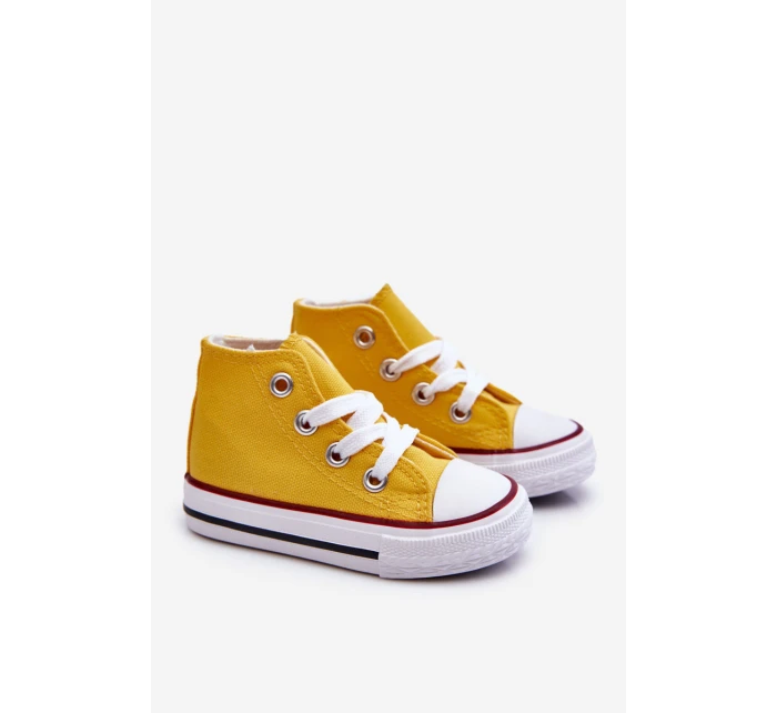 Dětské Vysoké Tenisky Žlutá Filemon Dětské Vysoké Tenisky Žlutá Filemon
