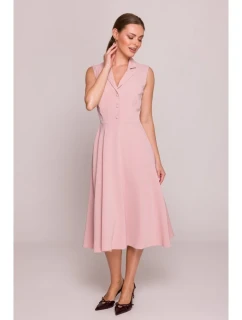 Košilové šaty ve střihu pudrové model 21154766 - STYLOVE