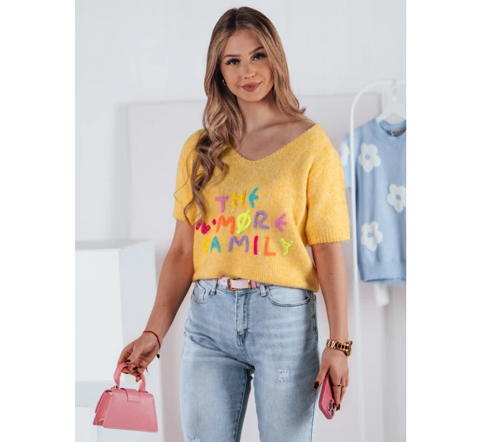Dámský svetr žlutý Dstreet model 21973910 - FashionStreet