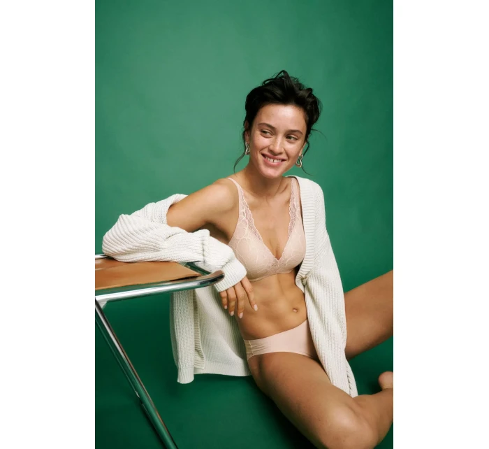 Dámske body Make-Up Illusion Lace Highleg Tai - BROWN - svetlohnedá 00NZ - TRIUMPH