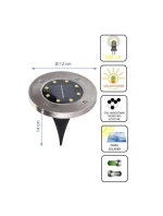 SOLÁRNA LAMPA 8 LED SMD PRE PRELOMENIE KPL.4PCS