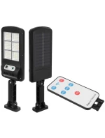 POULIČNÁ LAMPA SOLÁRNE SVIETIDLO 120LED + DIAĽKOVÉ OVLÁDANIE SENZOR POHYBU A SÚMRAKU