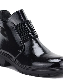 Dámské lakované černé kotníkové boty model 22399594 - M. Daszyński