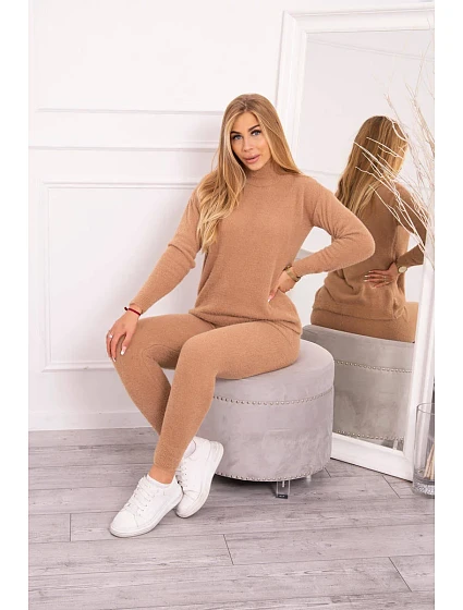 Dvoudílný model 18748187 set alpaka velbloudí - K-Fashion