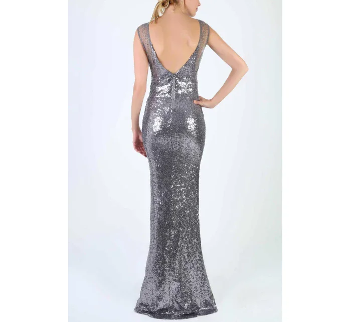 Dámske dlhé flitrové šaty bez rukávov - SOKY&SOKA