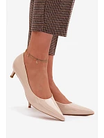Lakované lodičky  béžové  model 22077003 - SWEET SHOES
