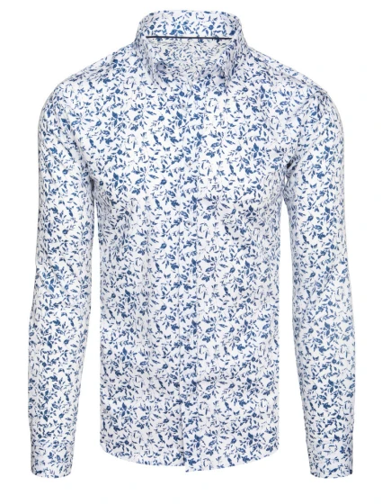 Pánska ležérna biela košeľa FashionStreet DX2670