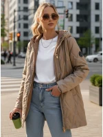 Dámská prošívaná přechodová bunda velbloudí barvy Dstreet model 21996000 - FashionStreet