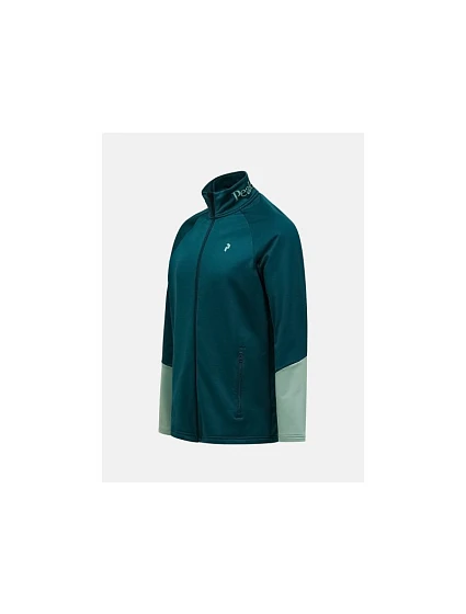 Pánská mikina PEAK PERFORMANCE M Rider Essentials Midlayer Zip Jacket, zelená barva Pánská mikina PEAK PERFORMANCE M Rider Essentials Midlayer Zip Jacket, zelená barva