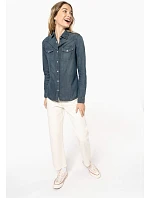 K Denim halenka s dlouhým rukávem 20.K blue model 22509896 - Kariban K Denim halenka s dlouhým rukávem 20.K blue model 22509896 - Kariban