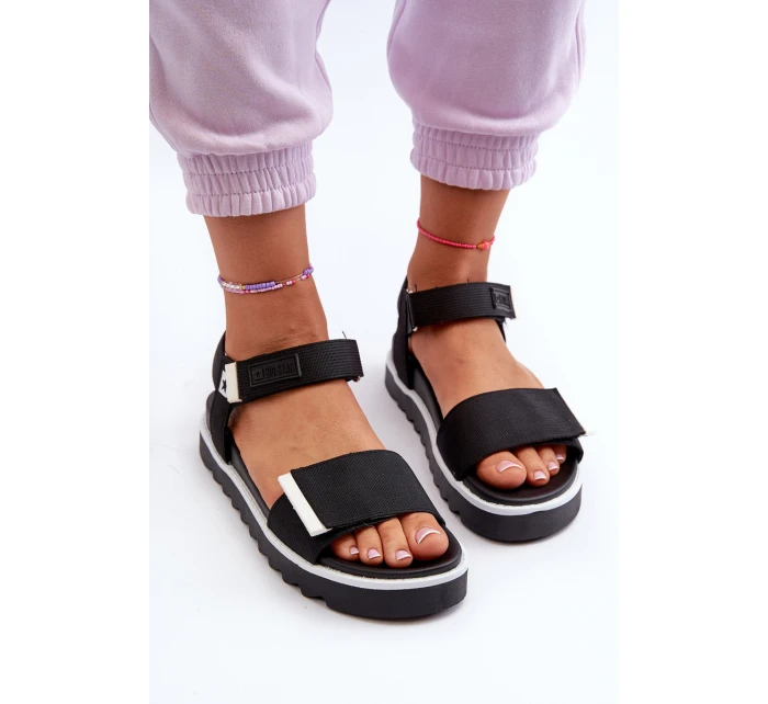 Damskie Sandały Na Platformie Big Star NN274778 Czarne Damskie Sandały Na Platformie Big Star NN274778 Czarne