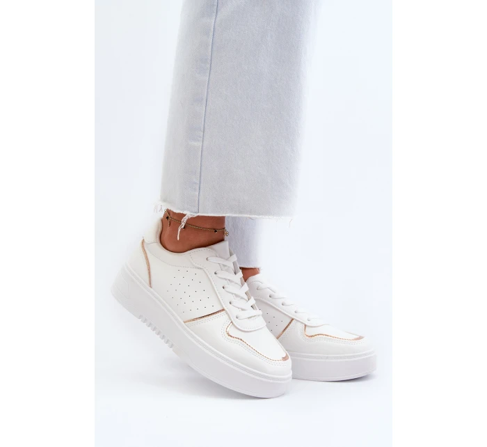 Dámské tenisky na platformě bílé model 21656769 - Boto