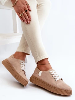 Trampki Damskie MEMORY FOAM SYSTEM BIG STAR NN276002 Ciemnobeżowe