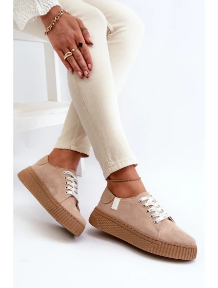 Trampki Damskie MEMORY FOAM SYSTEM BIG STAR NN276002 Ciemnobeżowe