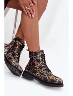 Dámské zimní kotníkové boty květinové model 21712487 - Artiker Dámské zimní kotníkové boty květinové model 21712487 - Artiker