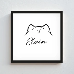 Personalizovaný magický fotoobraz v rámu - čtverec 20x20 - zvířecí ouška Personalizovaný magický fotoobraz v rámu - čtverec 20x20 - zvířecí ouška