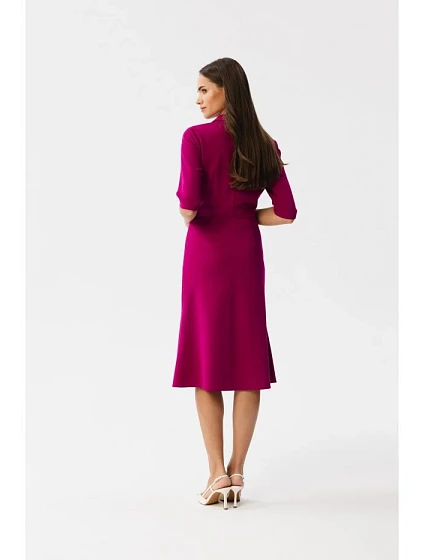 Plášťové šaty model 21085987 bordové - STYLOVE