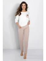 Dámske pyžamo Eliza Ecru s béžovou - Momenti Per Me