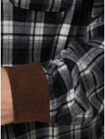 Dámska kockovaná košeľa na gombíky tmavomodrá FashionStreet DY0483