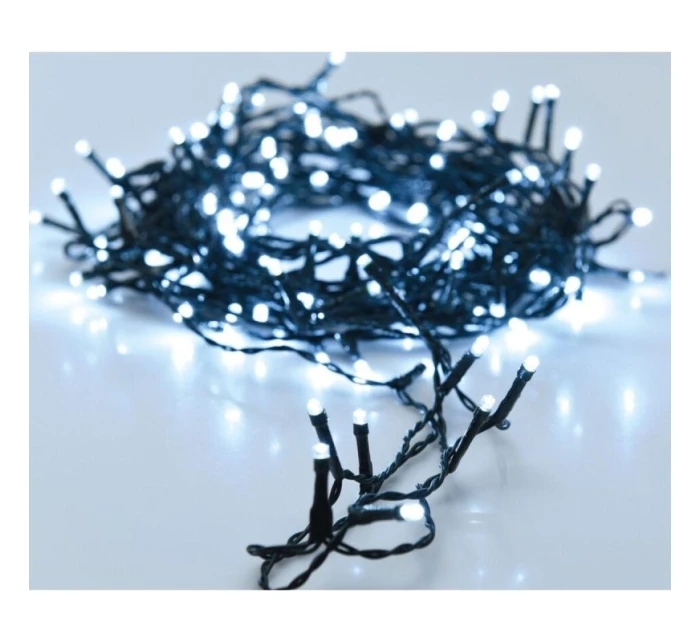 VIANOČNÝ STROMČEK SVETELNÁ REŤAZ 240 VIEDOL ČASOVAČ STUDENÁ BIELA