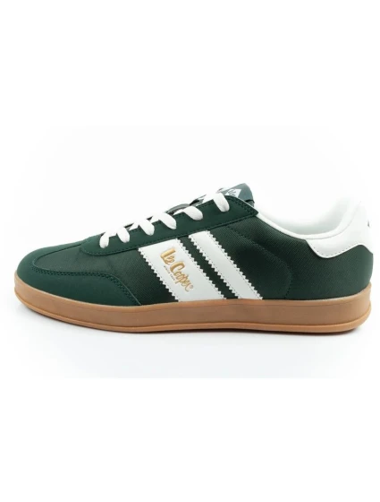 buty sportowe sneakersy męskie modne wygodne model 22002237 zielone - Lee Cooper