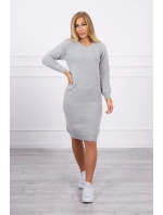Svetr Pruhované šaty šedé Svetr Pruhované šaty šedé