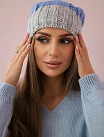 Paris fleecová čiapka K212 modrá+sivá