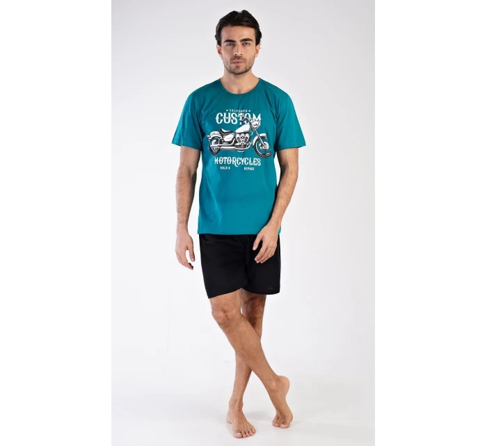 Pánske pyžamové šortky Motocykel