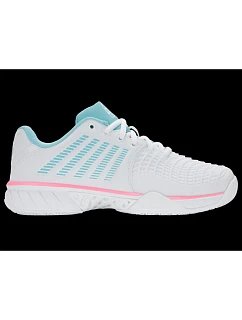 Tenisky K-swiss EXPRSLIGHT3 HB PADEL WHITE/SOFT NEON BLUE/BUBLE GUM-M (98900-146-M)