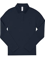 B&C My Polo 210 LSL /women Dámske polo s dlhým rukávom z hrubého piké 01.W464 námornícka modrá