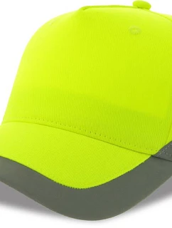 5 panelová bezpečnostní kšiltovka yellow fluo model 22450203 - Atlantis Headwear