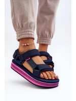 Damskie Sandały Na Platformie Lee Cooper LCW-24-05-2754L Granatowe