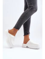 Damskie Klapki Na Masywnej Podeszwie Big Star NN274015 Białe