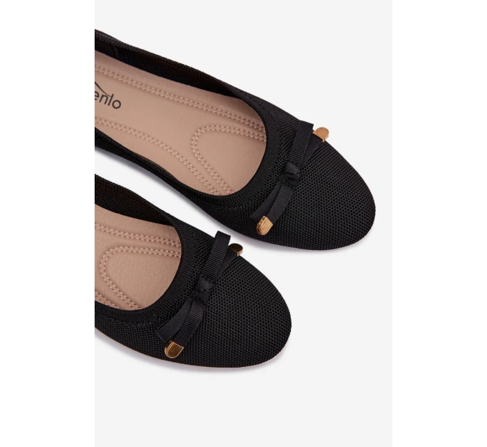 Černé balerínky s mašlí Amelivra Černé balerínky s mašlí Amelivra