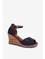 Dámske sandále na platforme s pleteným vzorom Wrangler 20261086.29Y tmavo modré