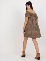 Dámské šaty model 18116319 hnědé - FPrice Dámské šaty model 18116319 hnědé - FPrice