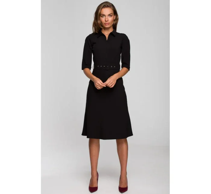 s páskem s přezkou černý model 18003003 - STYLOVE