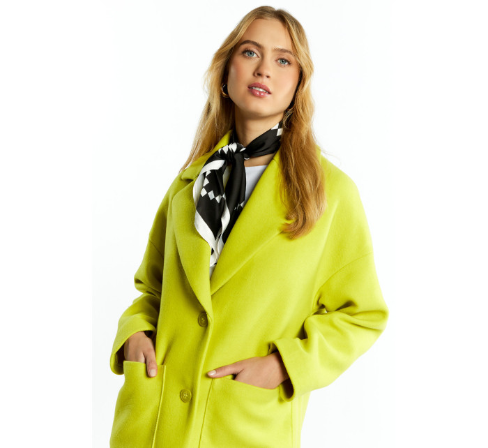 Monnari Kabáty Dámský kabát s vlnou Zelený
