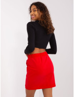 Ležérna červená mikinová sukňa
