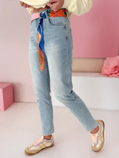 Dámske džínsové nohavice mom fit NEWGEN blue Dstreet UY2470