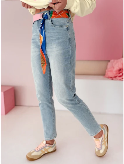 Dámské džínové kalhoty mom fit blue Dstreet model 21985385 - FashionStreet