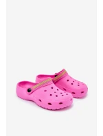 Piankowe Lekkie Klapki Dziecięce Różowe Maranelia